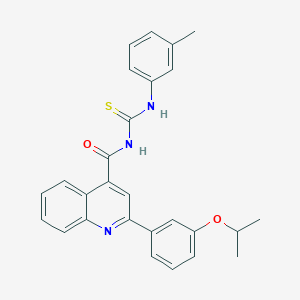N-{[2-(3-isopropoxyphenyl)-4-quinolinyl]carbonyl}-N'-(3-methylphenyl)thiourea