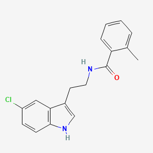 molecular formula C18H17ClN2O B4537275 N-[2-(5-chloro-1H-indol-3-yl)ethyl]-2-methylbenzamide 