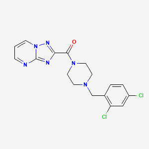 molecular formula C17H16Cl2N6O B4537296 2-{[4-(2,4-dichlorobenzyl)-1-piperazinyl]carbonyl}[1,2,4]triazolo[1,5-a]pyrimidine 