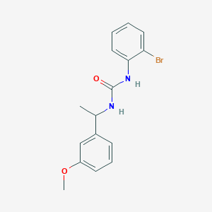 molecular formula C16H17BrN2O2 B4537319 N-(2-bromophenyl)-N'-[1-(3-methoxyphenyl)ethyl]urea 