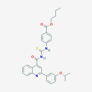 Butyl 4-{[({[2-(3-isopropoxyphenyl)-4-quinolinyl]carbonyl}amino)carbothioyl]amino}benzoate