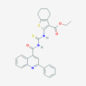Ethyl 2-({[(2-phenylquinolin-4-yl)carbonyl]carbamothioyl}amino)-4,5,6,7-tetrahydro-1-benzothiophene-3-carboxylate