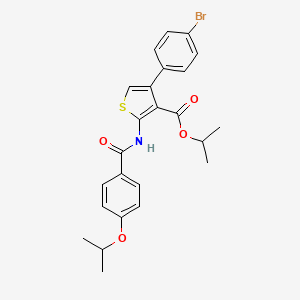 molecular formula C24H24BrNO4S B4537342 isopropyl 4-(4-bromophenyl)-2-[(4-isopropoxybenzoyl)amino]-3-thiophenecarboxylate 