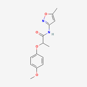 molecular formula C14H16N2O4 B4537346 2-(4-methoxyphenoxy)-N-(5-methyl-3-isoxazolyl)propanamide 