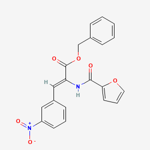 molecular formula C21H16N2O6 B4537363 benzyl 2-(2-furoylamino)-3-(3-nitrophenyl)acrylate 