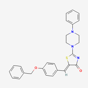 molecular formula C27H25N3O2S B4537409 5-[4-(benzyloxy)benzylidene]-2-(4-phenyl-1-piperazinyl)-1,3-thiazol-4(5H)-one 