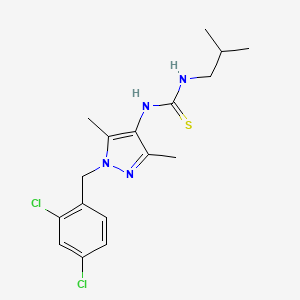 molecular formula C17H22Cl2N4S B4537431 N-[1-(2,4-dichlorobenzyl)-3,5-dimethyl-1H-pyrazol-4-yl]-N'-isobutylthiourea 