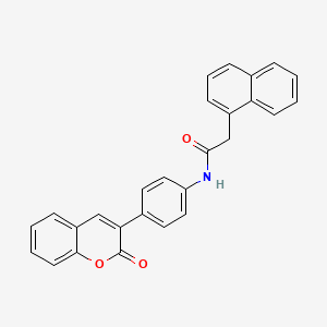 molecular formula C27H19NO3 B4537444 2-(1-naphthyl)-N-[4-(2-oxo-2H-chromen-3-yl)phenyl]acetamide 