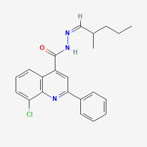 molecular formula C22H22ClN3O B4537448 8-chloro-N'-(2-methylpentylidene)-2-phenyl-4-quinolinecarbohydrazide 