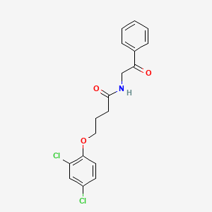 molecular formula C18H17Cl2NO3 B4537470 4-(2,4-dichlorophenoxy)-N-(2-oxo-2-phenylethyl)butanamide 