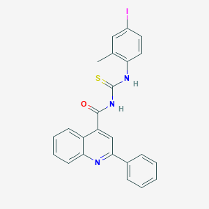 molecular formula C24H18IN3OS B453748 N-[(4-iodo-2-methylphenyl)carbamothioyl]-2-phenylquinoline-4-carboxamide 