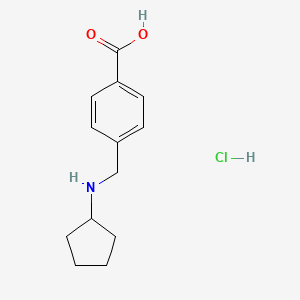 molecular formula C13H18ClNO2 B4537487 4-[(cyclopentylamino)methyl]benzoic acid hydrochloride 