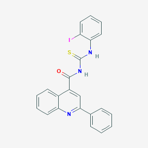 molecular formula C23H16IN3OS B453749 N-[(2-iodophenyl)carbamothioyl]-2-phenylquinoline-4-carboxamide 