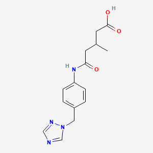 3-methyl-5-oxo-5-{[4-(1H-1,2,4-triazol-1-ylmethyl)phenyl]amino}pentanoic acid