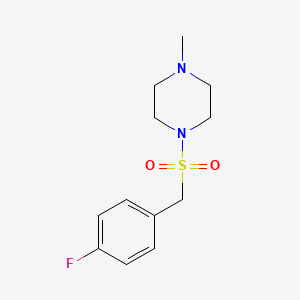 molecular formula C12H17FN2O2S B4537502 1-[(4-fluorobenzyl)sulfonyl]-4-methylpiperazine 