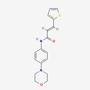 molecular formula C17H18N2O2S B4537519 N-[4-(4-morpholinyl)phenyl]-3-(2-thienyl)acrylamide 