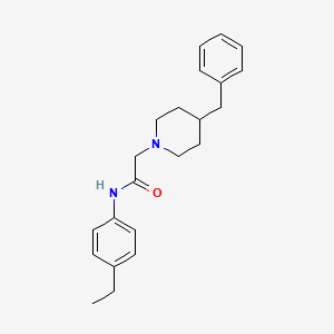 molecular formula C22H28N2O B4537547 2-(4-benzyl-1-piperidinyl)-N-(4-ethylphenyl)acetamide 