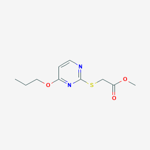 molecular formula C10H14N2O3S B4537664 methyl [(4-propoxy-2-pyrimidinyl)thio]acetate 