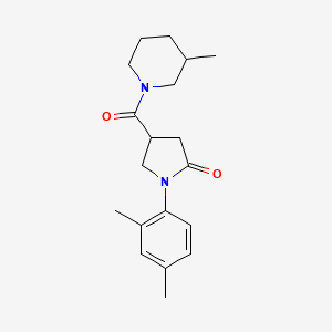 molecular formula C19H26N2O2 B4537678 1-(2,4-dimethylphenyl)-4-[(3-methyl-1-piperidinyl)carbonyl]-2-pyrrolidinone 