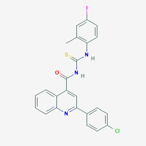 molecular formula C24H17ClIN3OS B453772 2-(4-chlorophenyl)-N-[(4-iodo-2-methylphenyl)carbamothioyl]quinoline-4-carboxamide 