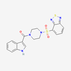 molecular formula C19H17N5O3S2 B4537730 4-{[4-(1H-indol-3-ylcarbonyl)-1-piperazinyl]sulfonyl}-2,1,3-benzothiadiazole 
