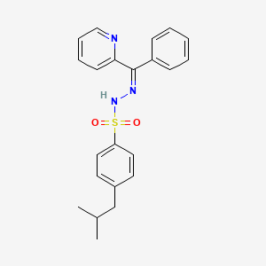 molecular formula C22H23N3O2S B4537768 4-isobutyl-N'-[phenyl(2-pyridinyl)methylene]benzenesulfonohydrazide 