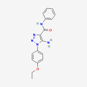 molecular formula C17H17N5O2 B4537782 5-amino-1-(4-ethoxyphenyl)-N-phenyl-1H-1,2,3-triazole-4-carboxamide 