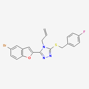 molecular formula C20H15BrFN3OS B4537783 4-allyl-3-(5-bromo-1-benzofuran-2-yl)-5-[(4-fluorobenzyl)thio]-4H-1,2,4-triazole 