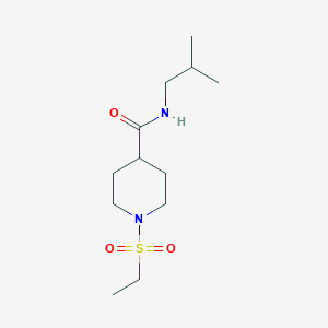 molecular formula C12H24N2O3S B4537790 1-(ethylsulfonyl)-N-isobutyl-4-piperidinecarboxamide 