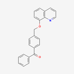 molecular formula C23H17NO2 B4537814 phenyl{4-[(8-quinolinyloxy)methyl]phenyl}methanone 