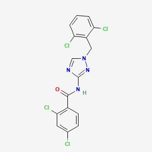 molecular formula C16H10Cl4N4O B4537828 2,4-dichloro-N-[1-(2,6-dichlorobenzyl)-1H-1,2,4-triazol-3-yl]benzamide 