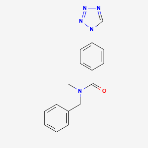 molecular formula C16H15N5O B4537853 N-benzyl-N-methyl-4-(1H-tetrazol-1-yl)benzamide 
