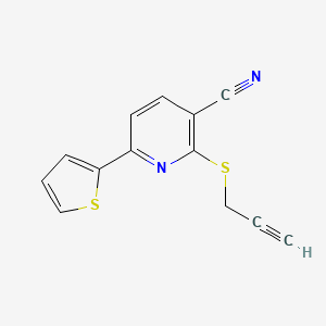 molecular formula C13H8N2S2 B4537870 2-(prop-2-yn-1-ylthio)-6-(2-thienyl)nicotinonitrile 