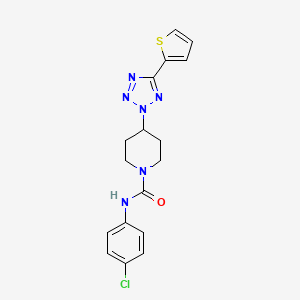 molecular formula C17H17ClN6OS B4537919 N-(4-chlorophenyl)-4-[5-(2-thienyl)-2H-tetrazol-2-yl]-1-piperidinecarboxamide 