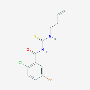 molecular formula C12H12BrClN2OS B4537923 5-溴-N-[(3-丁烯-1-氨基)碳硫酰基]-2-氯苯甲酰胺 
