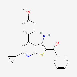 molecular formula C24H20N2O2S B4537933 [3-amino-6-cyclopropyl-4-(4-methoxyphenyl)thieno[2,3-b]pyridin-2-yl](phenyl)methanone 