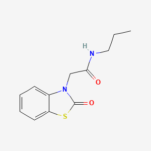 molecular formula C12H14N2O2S B4537951 2-(2-oxo-1,3-benzothiazol-3(2H)-yl)-N-propylacetamide 