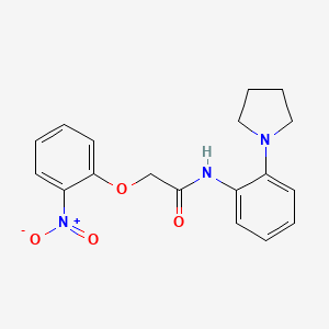 molecular formula C18H19N3O4 B4537977 2-(2-nitrophenoxy)-N-[2-(1-pyrrolidinyl)phenyl]acetamide 