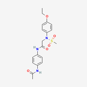 molecular formula C19H23N3O5S B4537988 N~1~-[4-(acetylamino)phenyl]-N~2~-(4-ethoxyphenyl)-N~2~-(methylsulfonyl)glycinamide 
