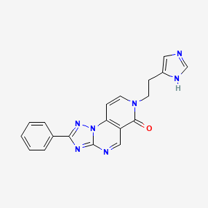 molecular formula C19H15N7O B4537999 7-[2-(1H-imidazol-4-yl)ethyl]-2-phenylpyrido[3,4-e][1,2,4]triazolo[1,5-a]pyrimidin-6(7H)-one 
