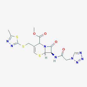 molecular formula C15H16N8O4S3 B045380 头孢唑林δ-3-甲酯 CAS No. 117929-10-9