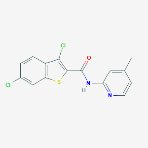 molecular formula C15H10Cl2N2OS B453806 3,6-dichloro-N-(4-methyl-2-pyridinyl)-1-benzothiophene-2-carboxamide CAS No. 6627-36-7