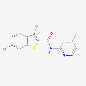 molecular formula C15H10Cl2N2OS B453806 3,6-二氯-N-(4-甲基-2-吡啶基)-1-苯并噻吩-2-甲酰胺 CAS No. 6627-36-7