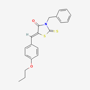 molecular formula C20H19NO2S2 B4538070 3-benzyl-5-(4-propoxybenzylidene)-2-thioxo-1,3-thiazolidin-4-one 