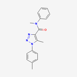 molecular formula C18H18N4O B4538092 N,5-dimethyl-1-(4-methylphenyl)-N-phenyl-1H-1,2,3-triazole-4-carboxamide 