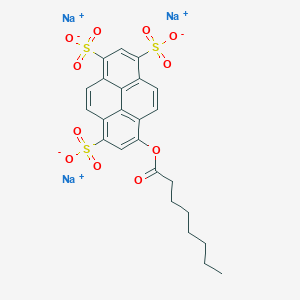 molecular formula C24H21Na3O11S3 B045381 8-辛酰氧基芘-1,3,6-三磺酸三钠盐 CAS No. 115787-84-3