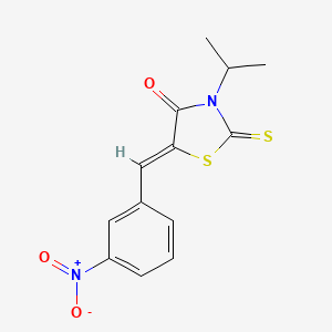 molecular formula C13H12N2O3S2 B4538100 3-isopropyl-5-(3-nitrobenzylidene)-2-thioxo-1,3-thiazolidin-4-one 