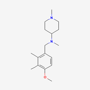 molecular formula C17H28N2O B4538108 N-(4-methoxy-2,3-dimethylbenzyl)-N,1-dimethyl-4-piperidinamine 