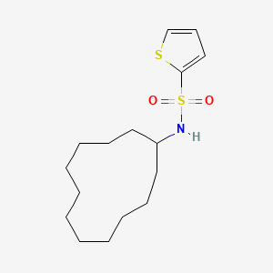 molecular formula C16H27NO2S2 B4538129 N-cyclododecyl-2-thiophenesulfonamide 
