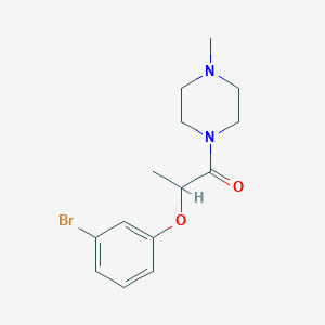 molecular formula C14H19BrN2O2 B4538145 1-[2-(3-bromophenoxy)propanoyl]-4-methylpiperazine 